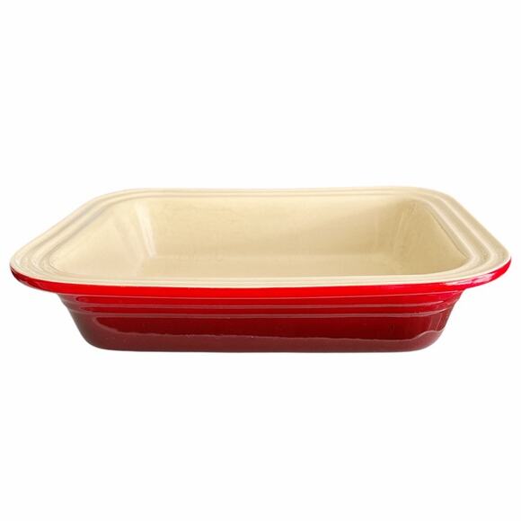Le Creuset Red Stonewear 12.75” x 10.5” Caserole Pan - Picture 2 of 13